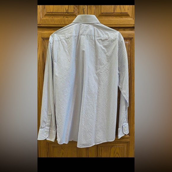 Mens Hugo Boss Checkered Button Down Dress Shirt, Size 18 (Neck) - Picture 2 of 4
